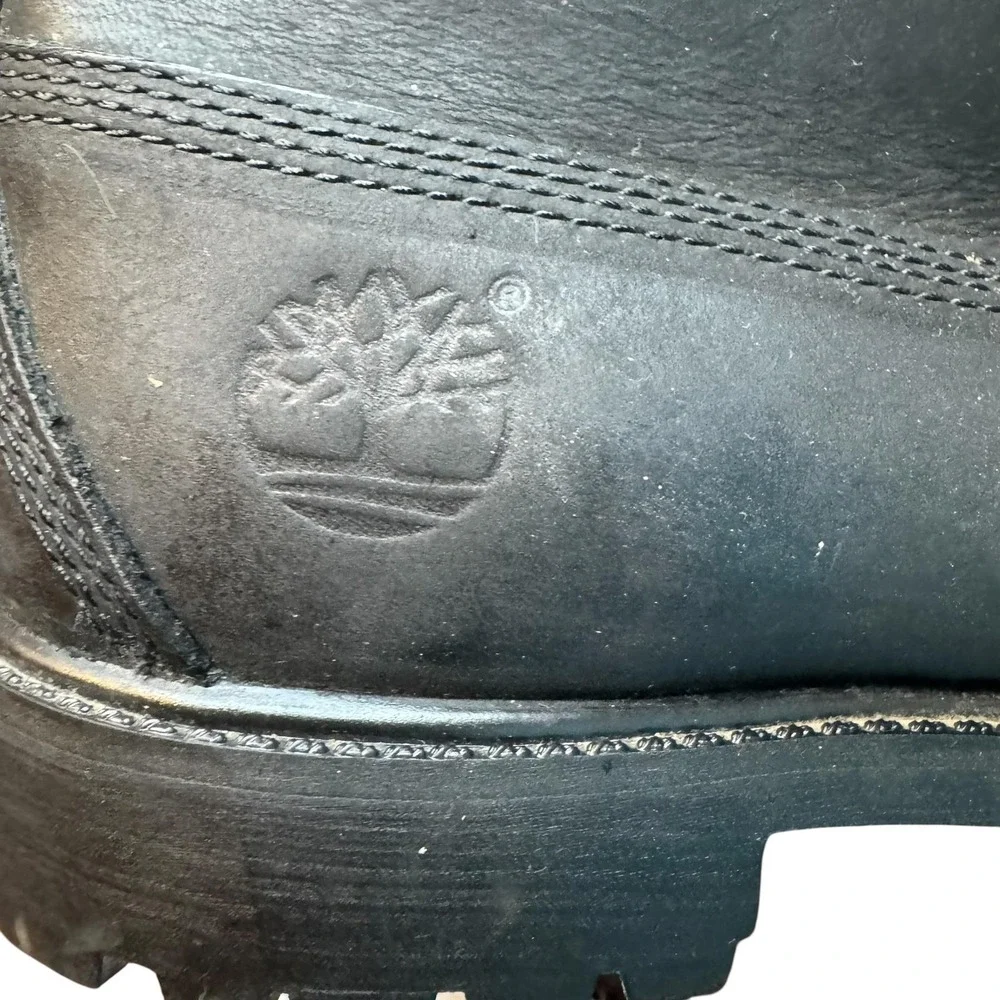 Timberland Boots Mens Size 8 Black Leather PrimaLoft Snow Insulated 10073